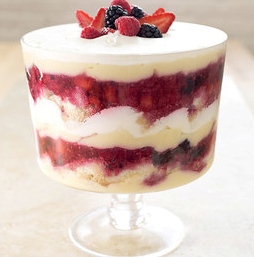 Summer berry trifle