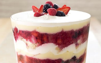 Summer berry trifle