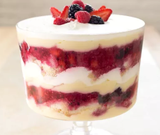 Summer berry trifle