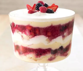 Summer berry trifle