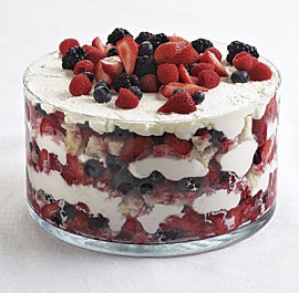 Summer berry trifle