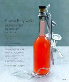Summer berry vodka