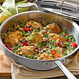 Summer braised chicken and vegetables