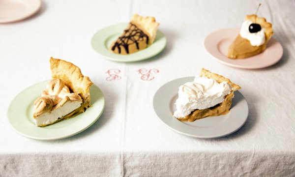 Summer: Butterscotch cherry cream pie