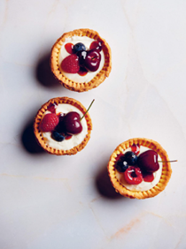 Summer cherry or berry tarts