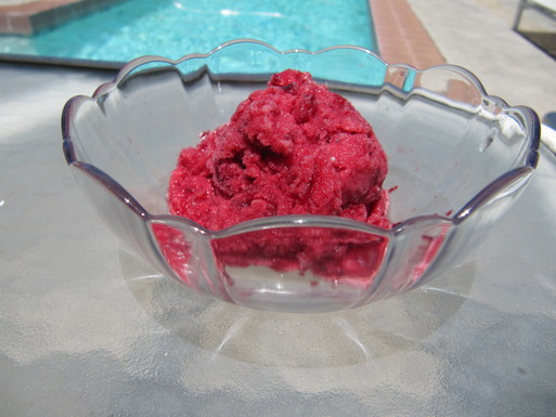 Summer cherry sorbet