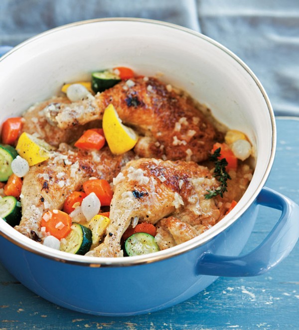 Summer coq au vin