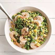 Summer corn and shrimp succotash