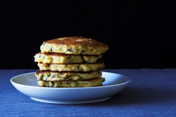 Summer corn cakes