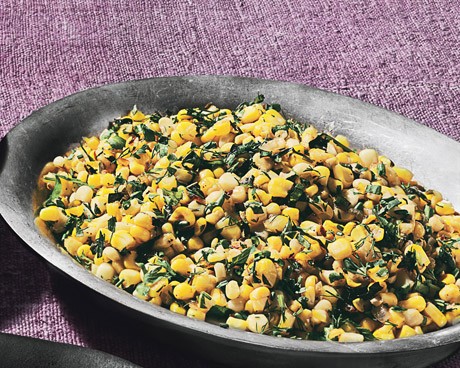 Summer corn sauté with tons of herbs