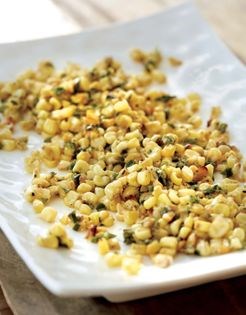Summer corn with green chile cream