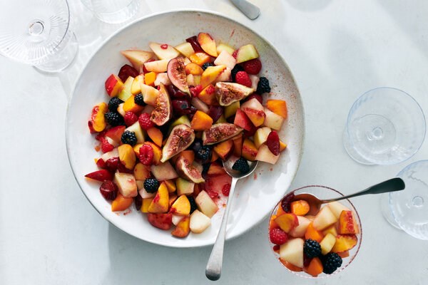 Summer fruit compote