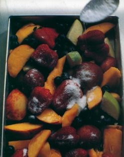 Summer fruit crumble
