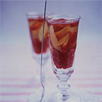 Summer fruit in elderflower jelly