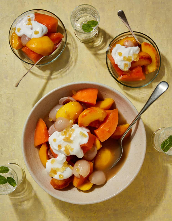 Summer fruit salad with coconut