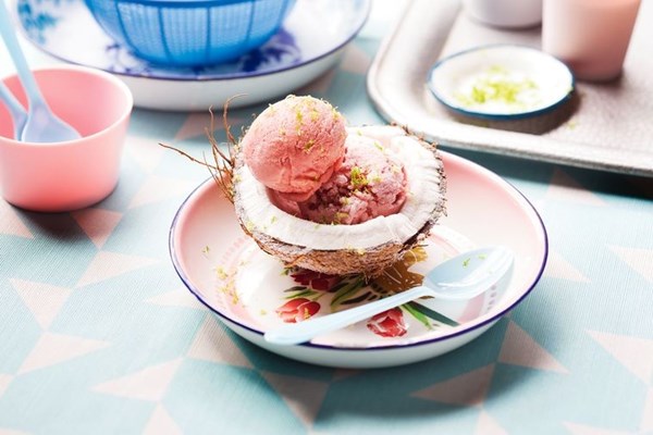 Summer fruit sorbet