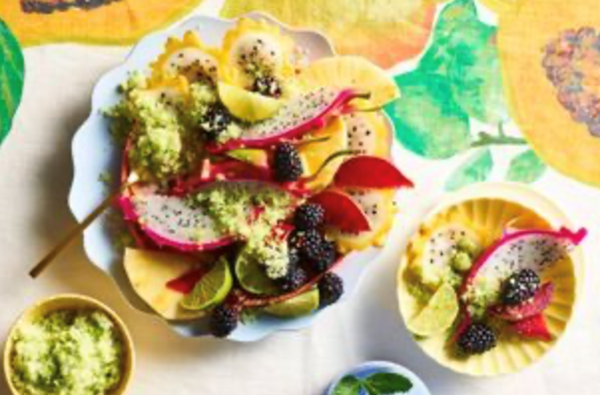 Summer fruit with lime and chilli salt
