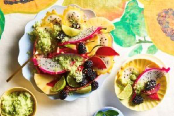 Summer fruit with lime and chilli salt