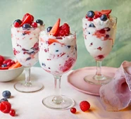 Summer fruits & elderflower fool