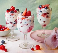 Summer fruits & elderflower fool