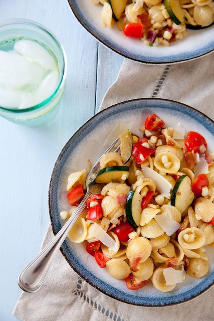 Summer garden pasta