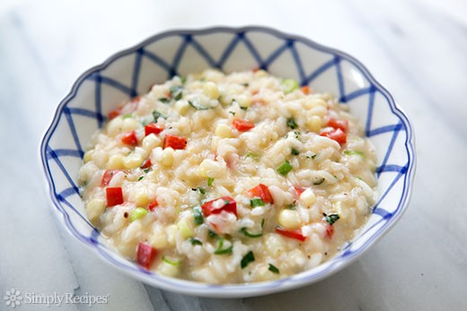 Summer garden risotto