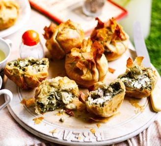Summer herb & feta pies