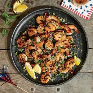 Summer herbed grilled shrimp
