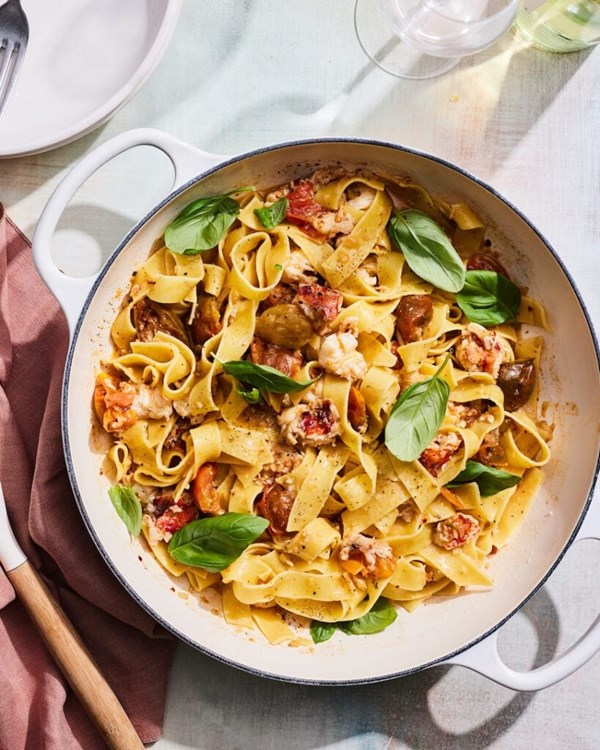 Summer lobster pasta