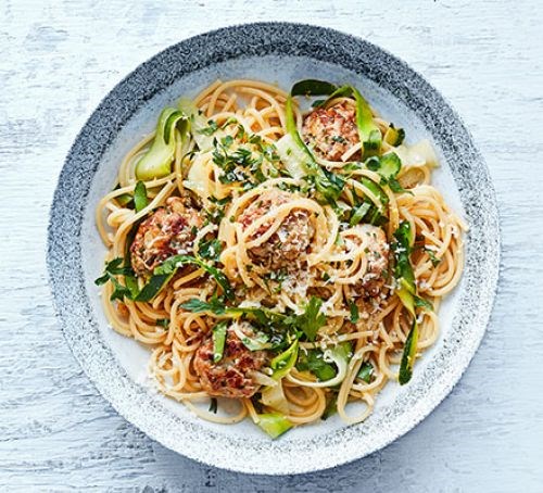 Summer meatballs & spaghetti