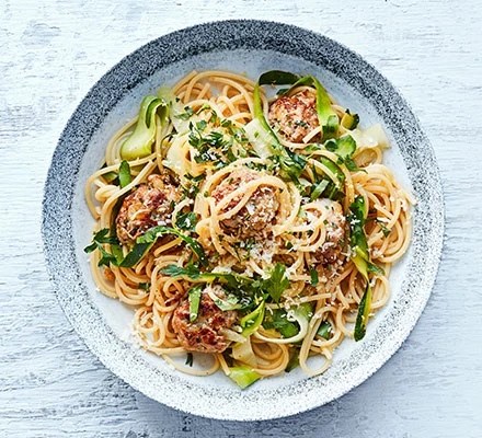 Summer meatballs & spaghetti