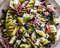 Summer melon, grilled courgette & feta salad
