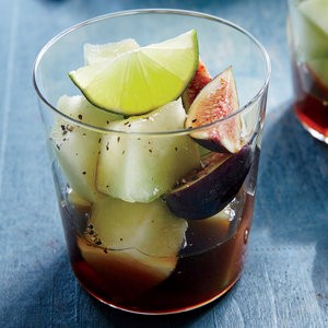 Summer melon with lime and rum