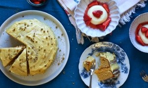 Summer pineapple camomile cake