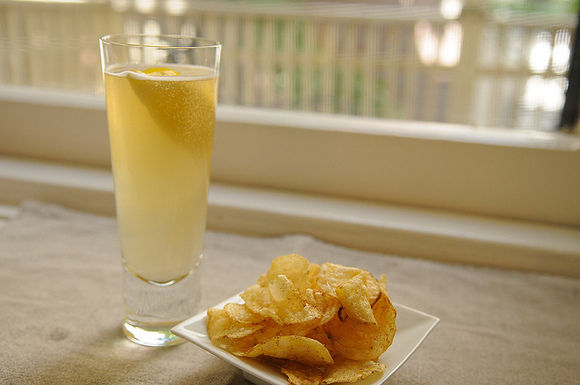 Summer radler and spicy chips