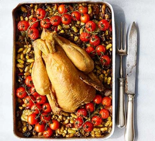 Summer roast chicken traybake