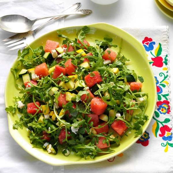 Summer squash & watermelon salad 