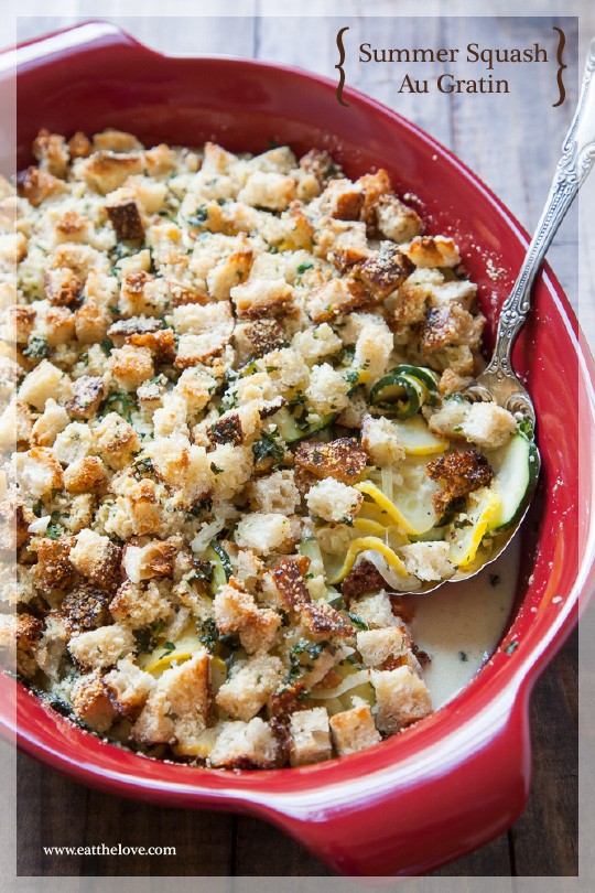 Summer squash au gratin