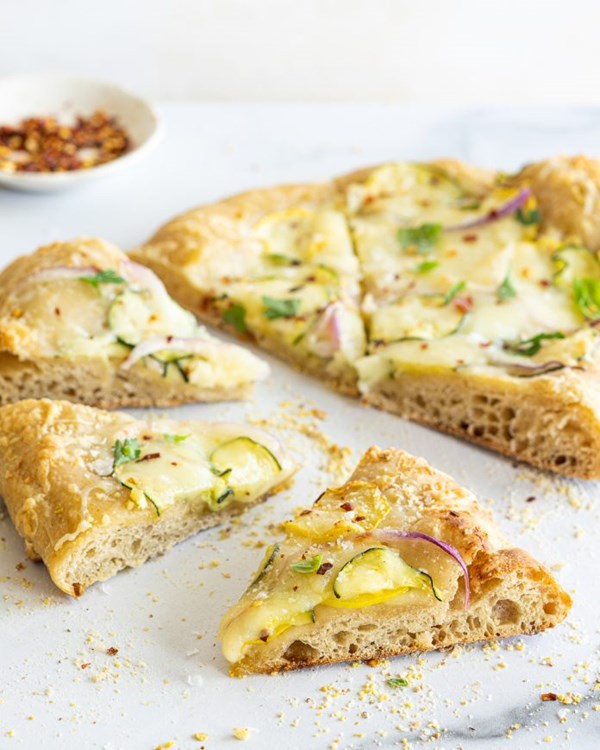 Summer squash flatbreads