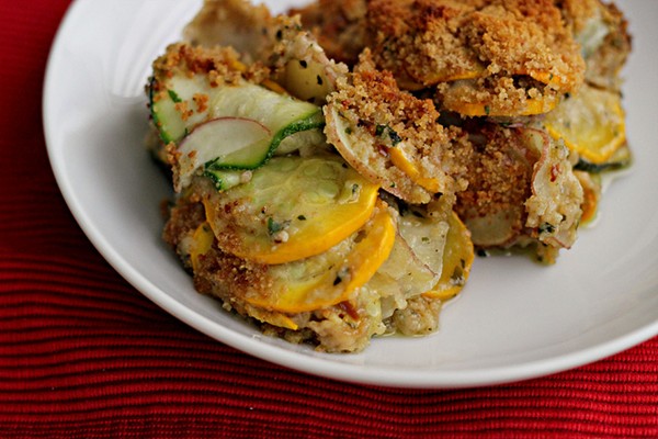Summer squash gratin