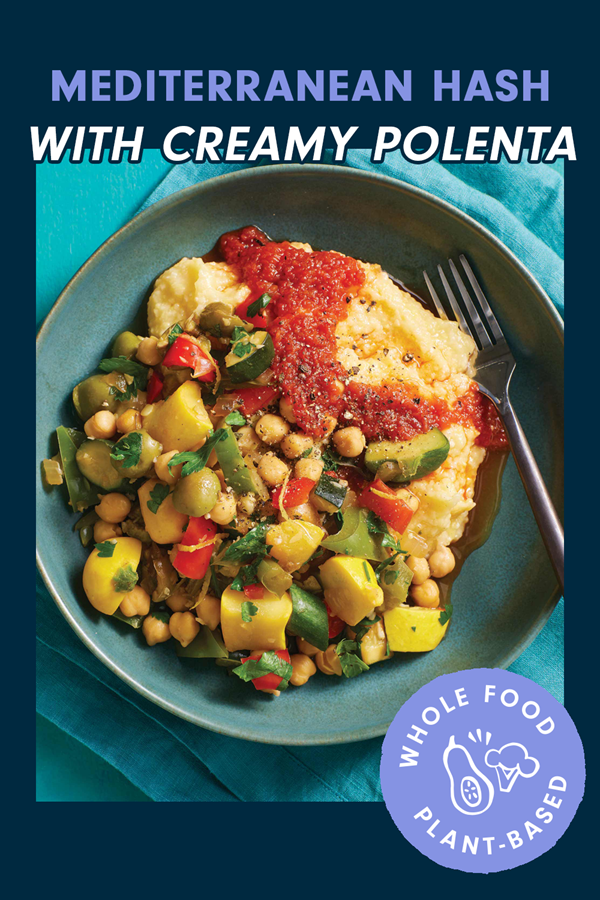 Summer squash hash with polenta