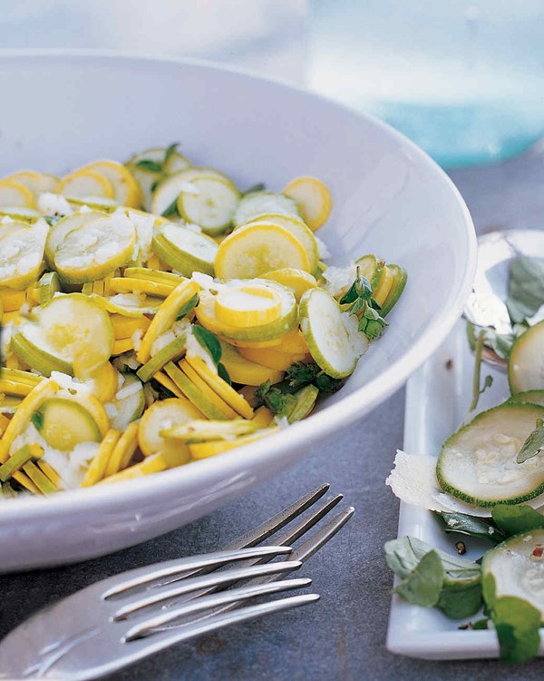 Summer-squash salad with herbs and pecorino fresco