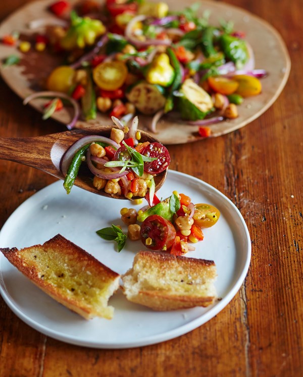 Summer squash succotash