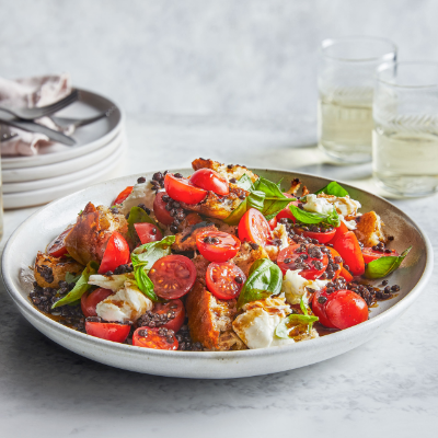 Summer tomato & lentil salad