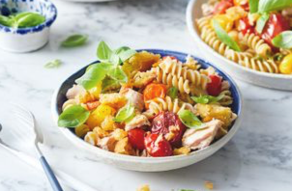 Summer tomato and tuna pasta with pangrattato