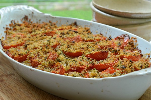 Summer tomato gratin
