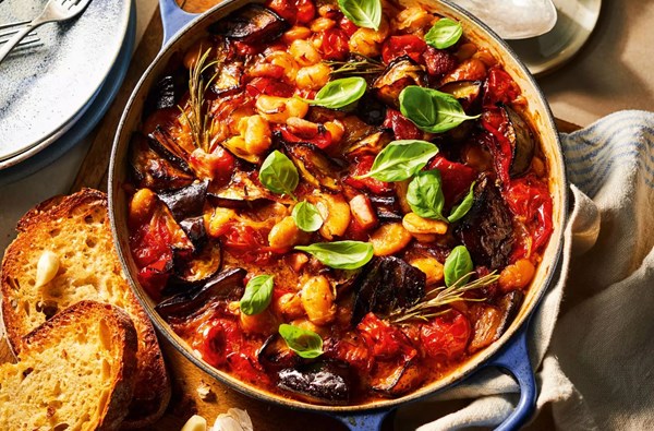 Summer veg & bacon cassoulet
