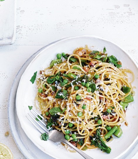 Summer veg carbonara
