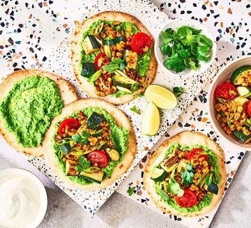 Summer veg tostadas