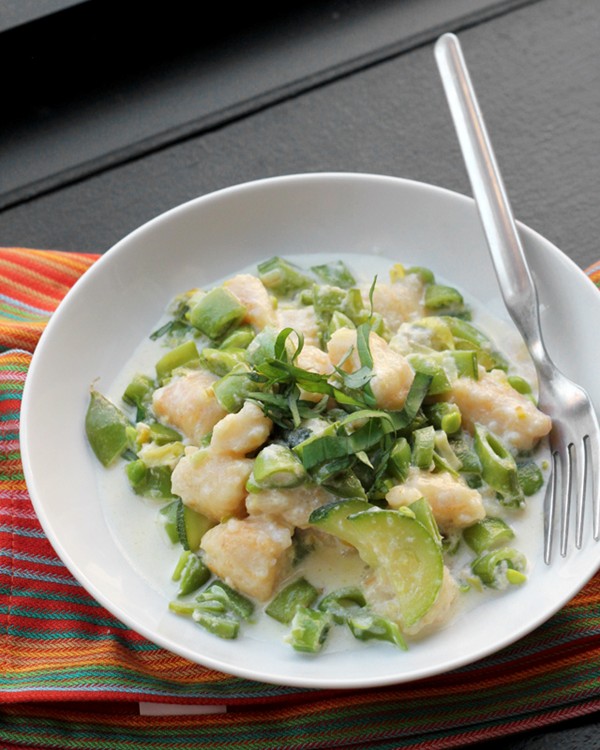 Summer vegetable gnocchi